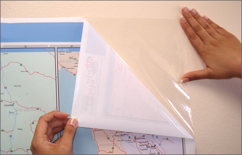 large laminated map